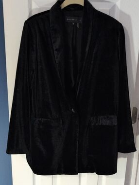 Endless Rose Black Velvet Blazer Jacket